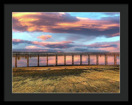 Magical sky at Lake Yosemite - Framed Print