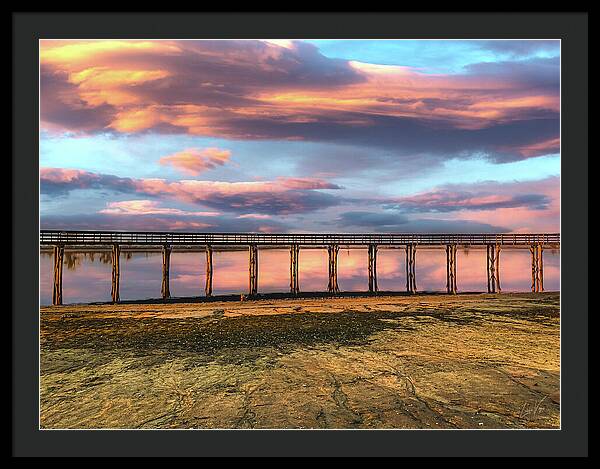 Magical sky at Lake Yosemite - Framed Print