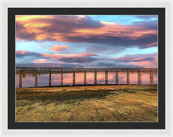 Magical sky at Lake Yosemite - Framed Print