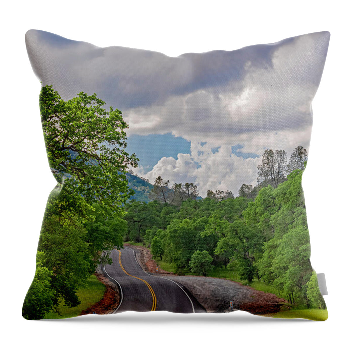 Mariposa County Roads - Throw Pillow