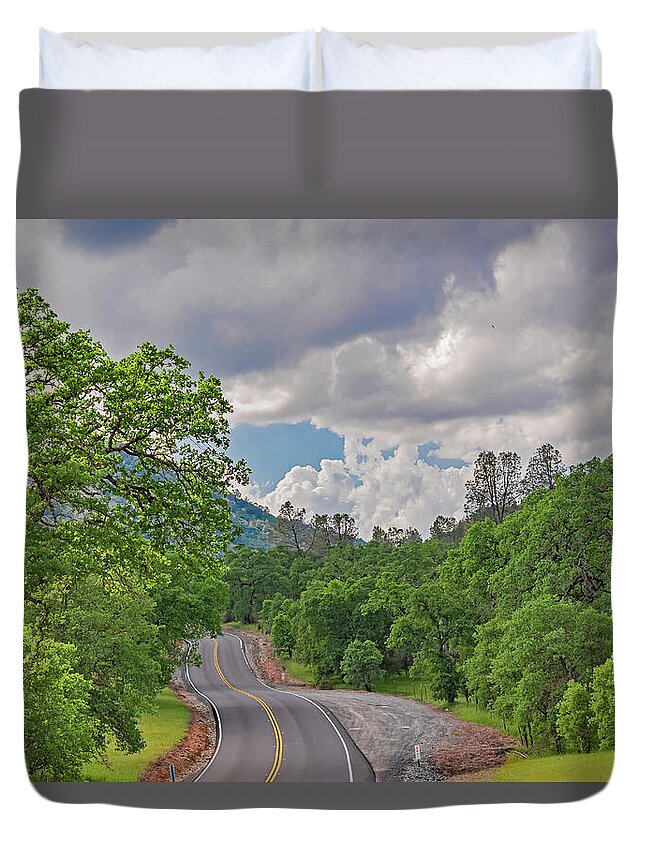 Mariposa County Roads - Duvet Cover