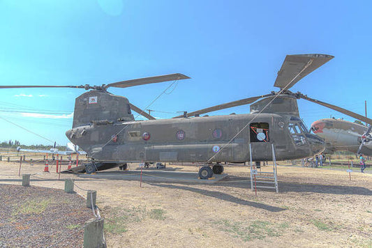 Military Air Craft Displayed At Castle Air Force - Art Print