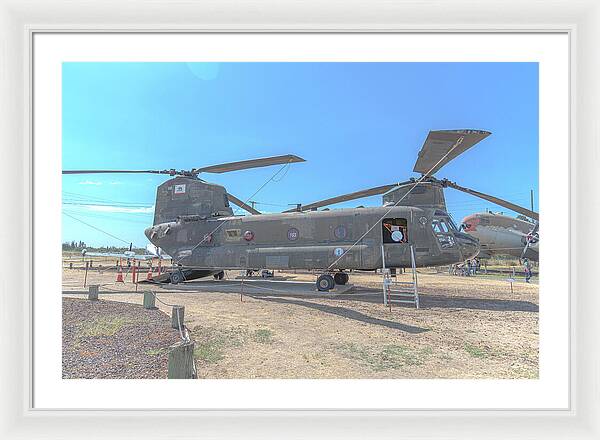 Military Air Craft Displayed At Castle Air Force - Framed Print