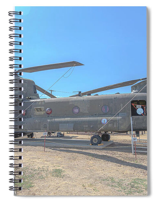 Military Air Craft Displayed At Castle Air Force - Spiral Notebook