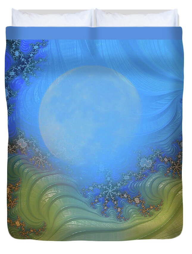 Moon Magic Fractals Design - Duvet Cover