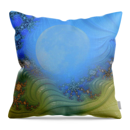 Moon Magic Fractals Design - Throw Pillow