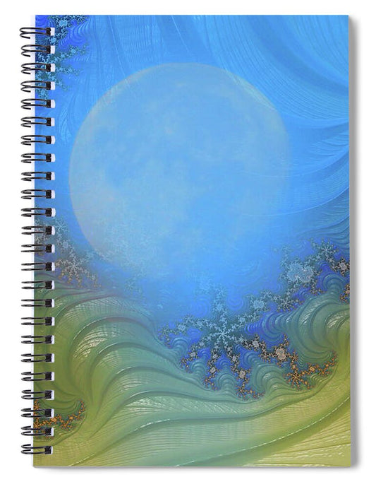 Moon Magic Fractals Design - Spiral Notebook