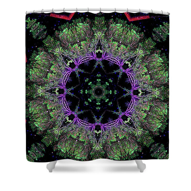 Natures Point Geometric Mandala - Shower Curtain