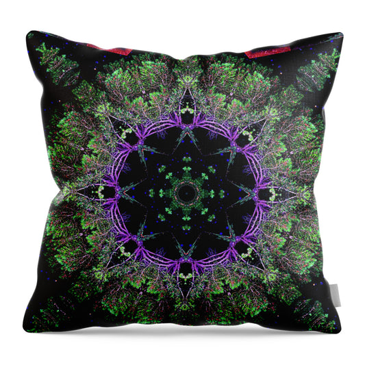 Natures Point Geometric Mandala - Throw Pillow