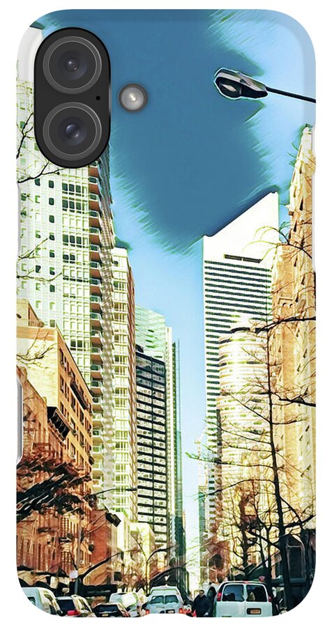 NYC Streets Textured Art - Phone Case