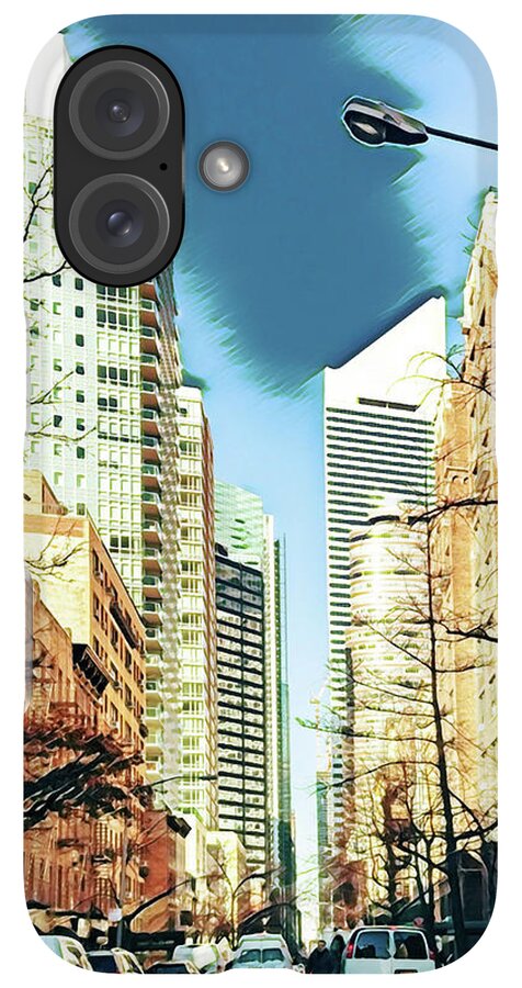 NYC Streets Textured Art - Phone Case