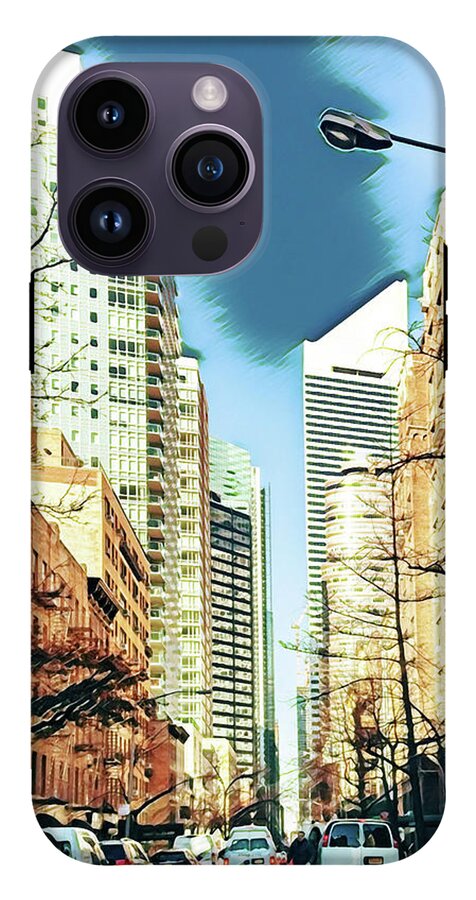 NYC Streets Textured Art - Phone Case