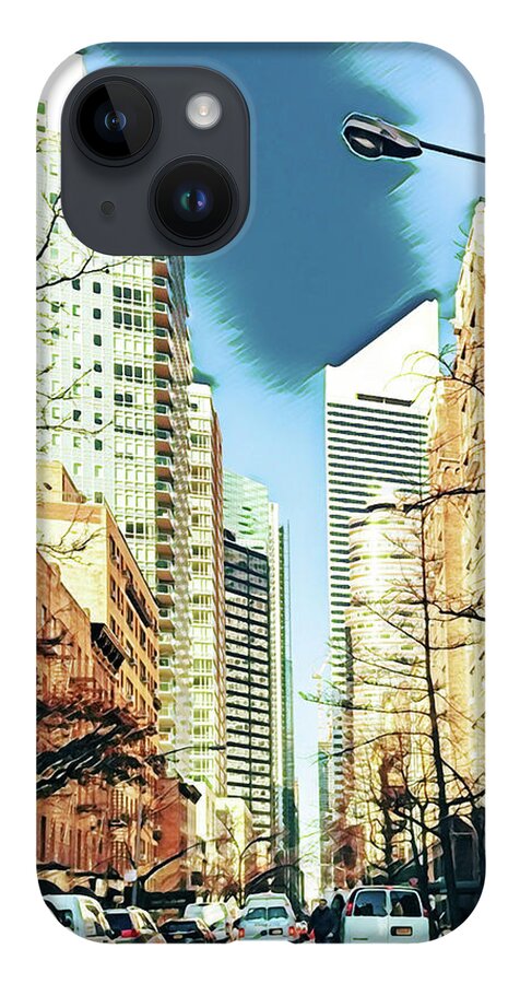 NYC Streets Textured Art - Phone Case
