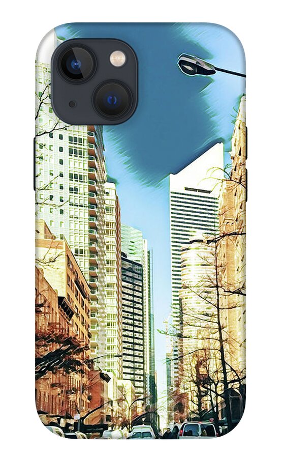 NYC Streets Textured Art - Phone Case