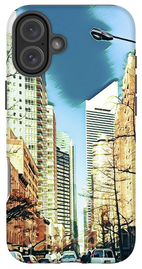 NYC Streets Textured Art - Phone Case