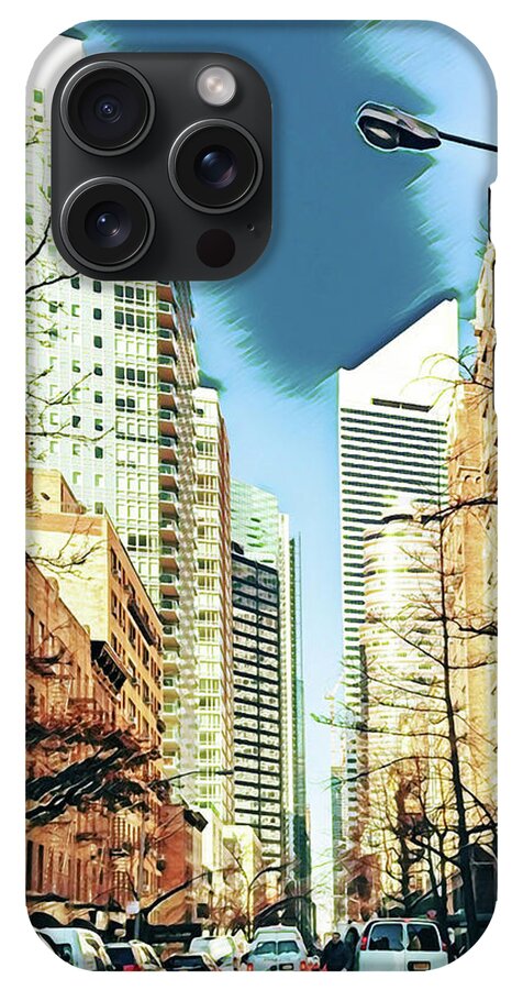NYC Streets Textured Art - Phone Case