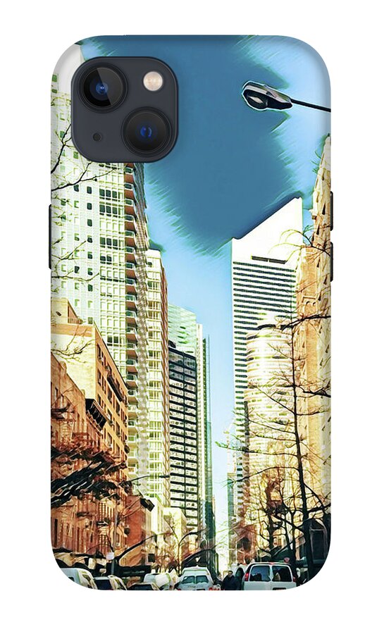 NYC Streets Textured Art - Phone Case