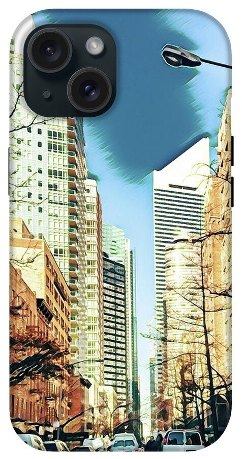 NYC Streets Textured Art - Phone Case