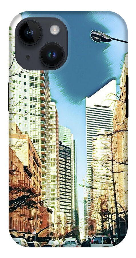 NYC Streets Textured Art - Phone Case