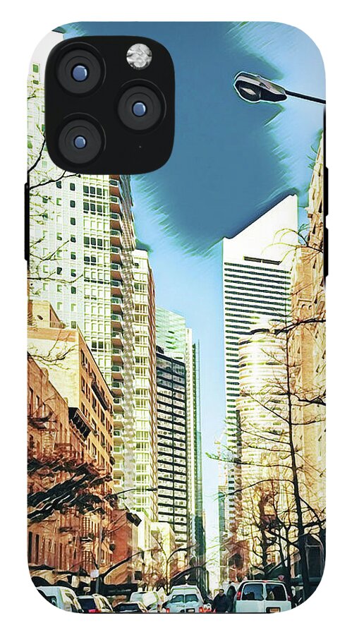 NYC Streets Textured Art - Phone Case