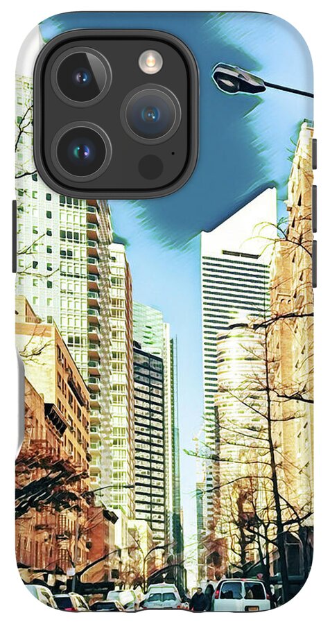 NYC Streets Textured Art - Phone Case