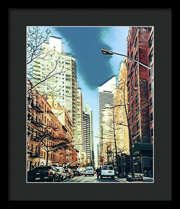 NYC Streets Textured Art - Framed Print