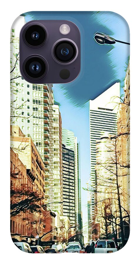 NYC Streets Textured Art - Phone Case