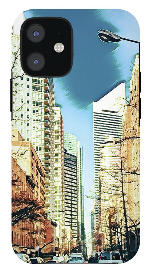 NYC Streets Textured Art - Phone Case