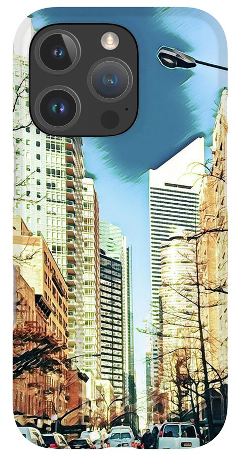 NYC Streets Textured Art - Phone Case