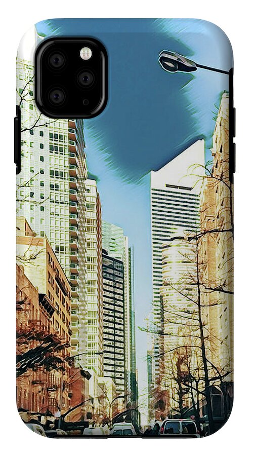 NYC Streets Textured Art - Phone Case