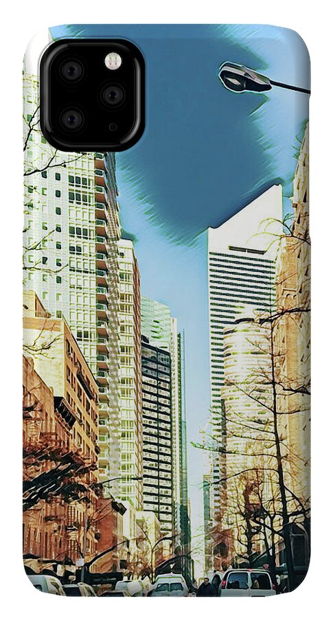 NYC Streets Textured Art - Phone Case