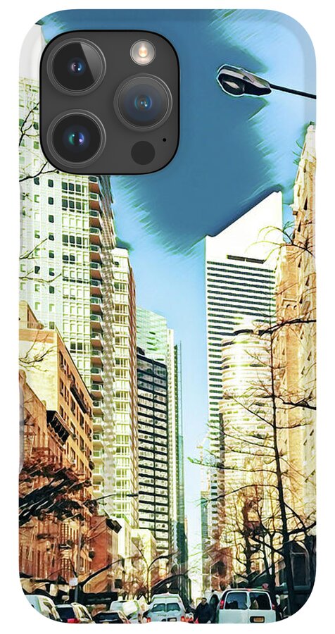 NYC Streets Textured Art - Phone Case