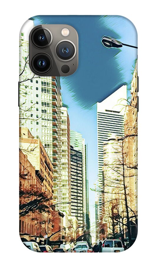 NYC Streets Textured Art - Phone Case
