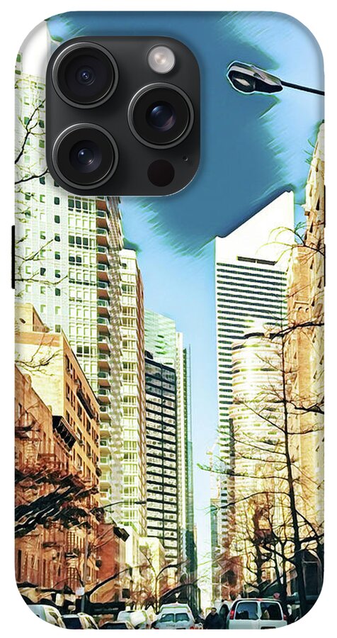 NYC Streets Textured Art - Phone Case
