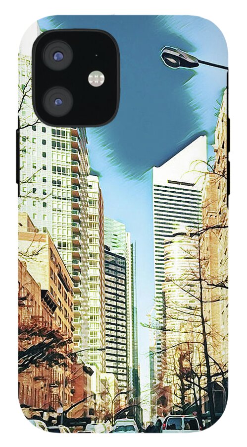 NYC Streets Textured Art - Phone Case