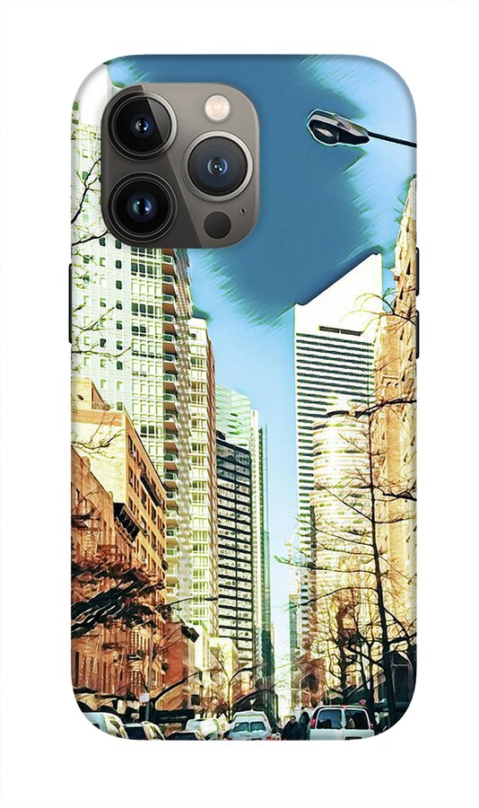 NYC Streets Textured Art - Phone Case