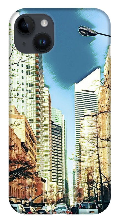 NYC Streets Textured Art - Phone Case