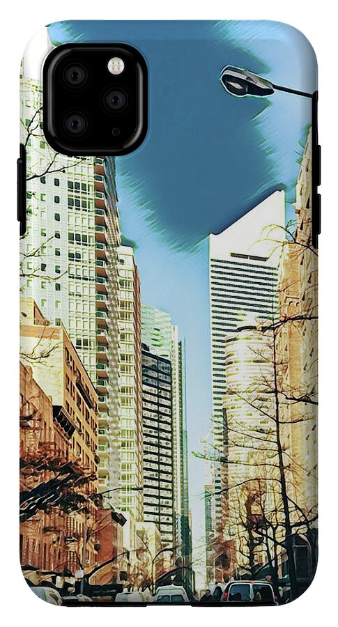 NYC Streets Textured Art - Phone Case