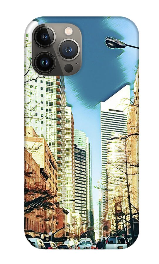 NYC Streets Textured Art - Phone Case