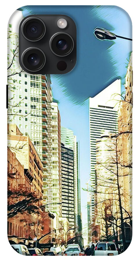NYC Streets Textured Art - Phone Case