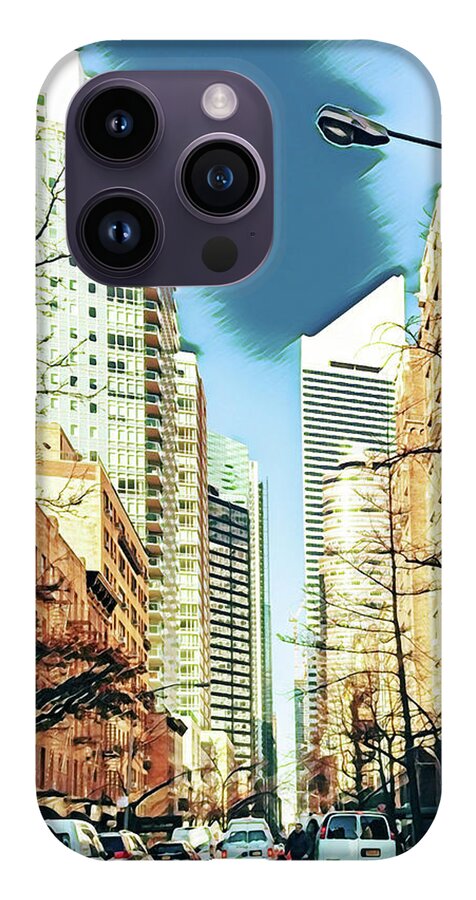 NYC Streets Textured Art - Phone Case