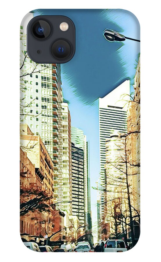 NYC Streets Textured Art - Phone Case