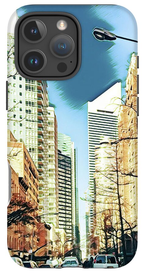 NYC Streets Textured Art - Phone Case