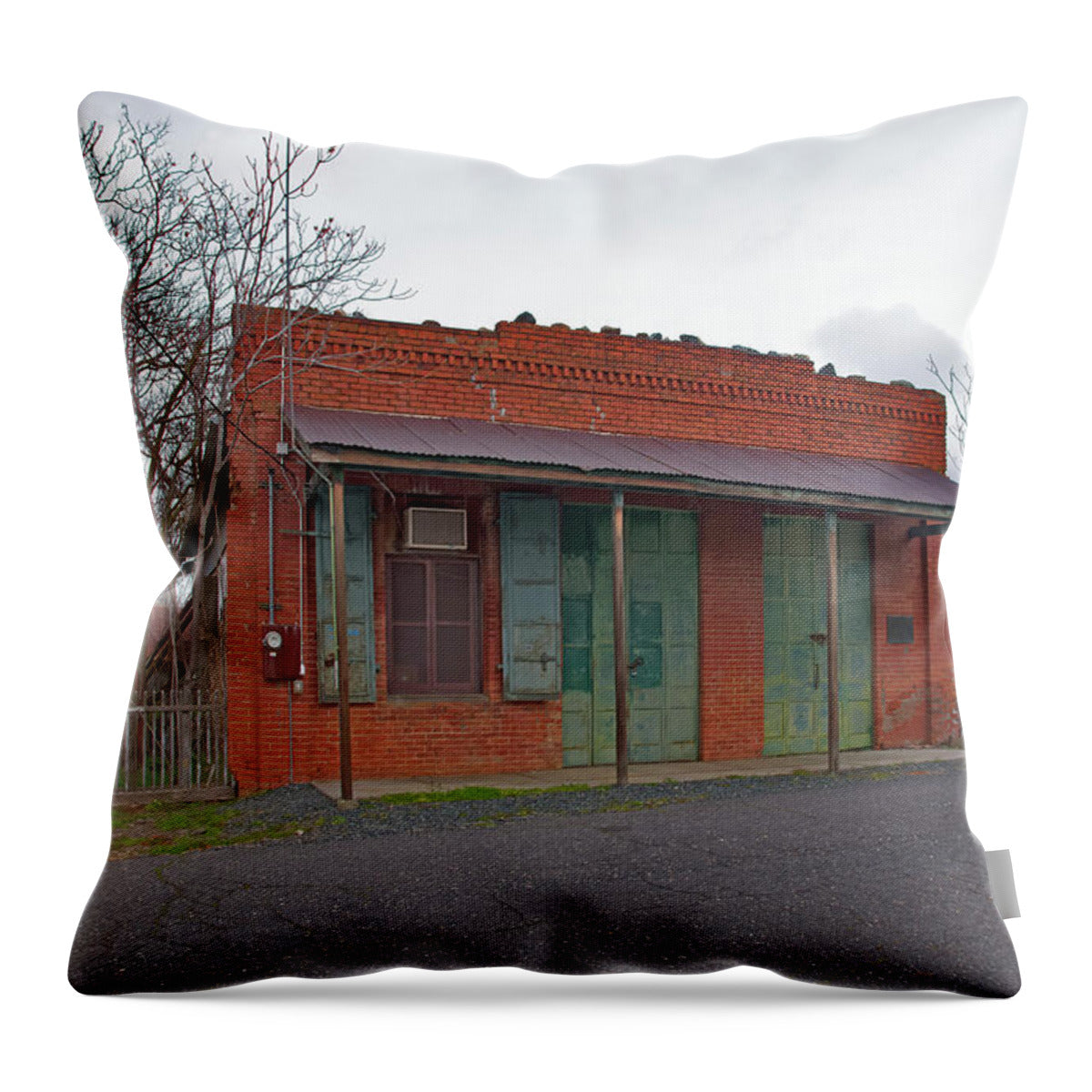 Historic Chinese Camp Building - Throw Pillow