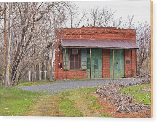 Original US POST OFFICE in Chinese Camp - Wood Print