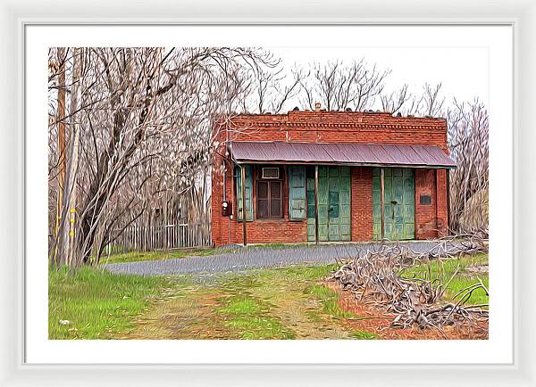 Original US POST OFFICE in Chinese Camp - Framed Print