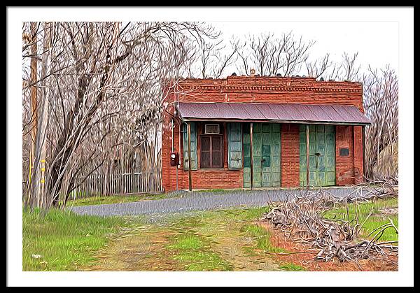Original US POST OFFICE in Chinese Camp - Framed Print