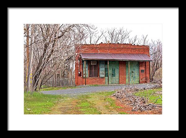 Original US POST OFFICE in Chinese Camp - Framed Print