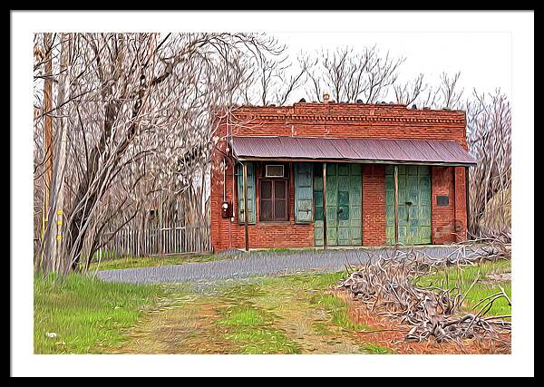 Original US POST OFFICE in Chinese Camp - Framed Print