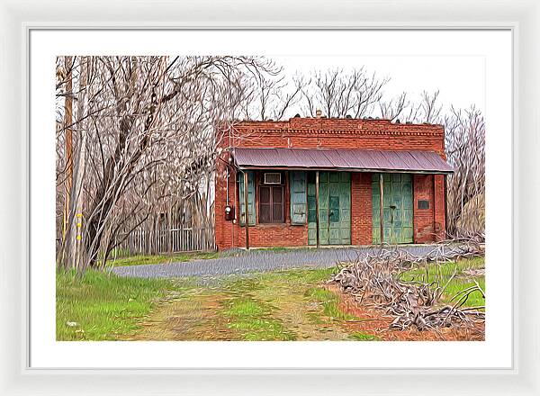 Original US POST OFFICE in Chinese Camp - Framed Print